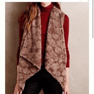 Anthropologie pelage faux fur vest